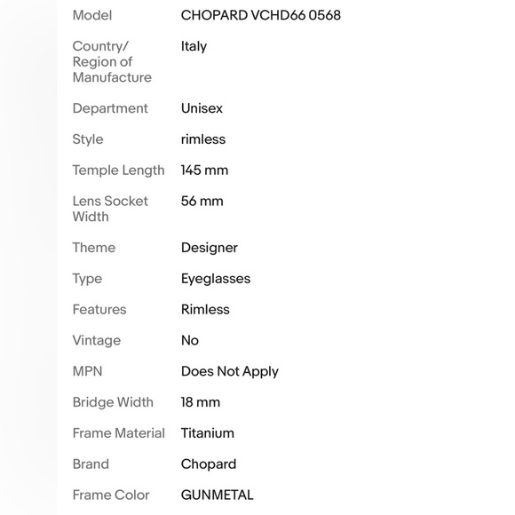 👑Chopard VCHD66 0613 Titanium HQ Made in Japan 🇯🇵🏆 - Picture 11 of 16